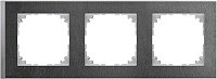 Рамка универсальная Schneider Electric Merten M-Pure Decor 3-м. сланец/алюминий 